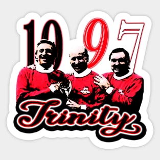 Manc Legends - Best, Charlton & Law - TRINITY Sticker